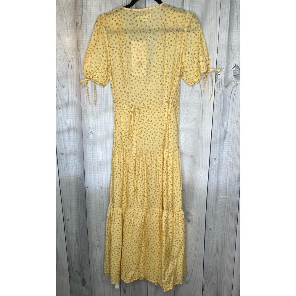 Christy Dawn The Augusta Dress Wrap Style Golden Pollinator Cotton Silk Sz S - Picture 6 of 10